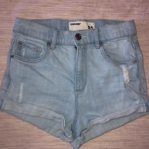 Garage Light Wash Jean Shorts - Picture 1 of 3